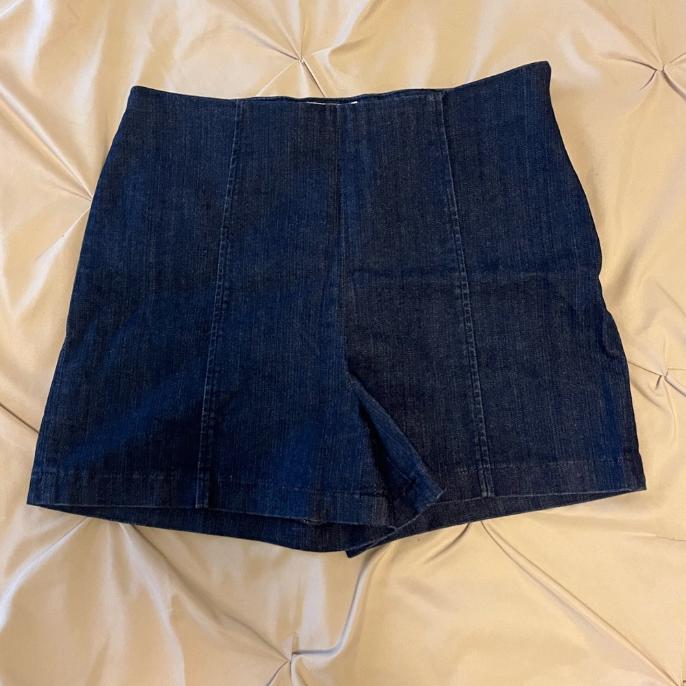 Kate Spade New York Broome Street Dark Denim High Waisted Shorts Size 29